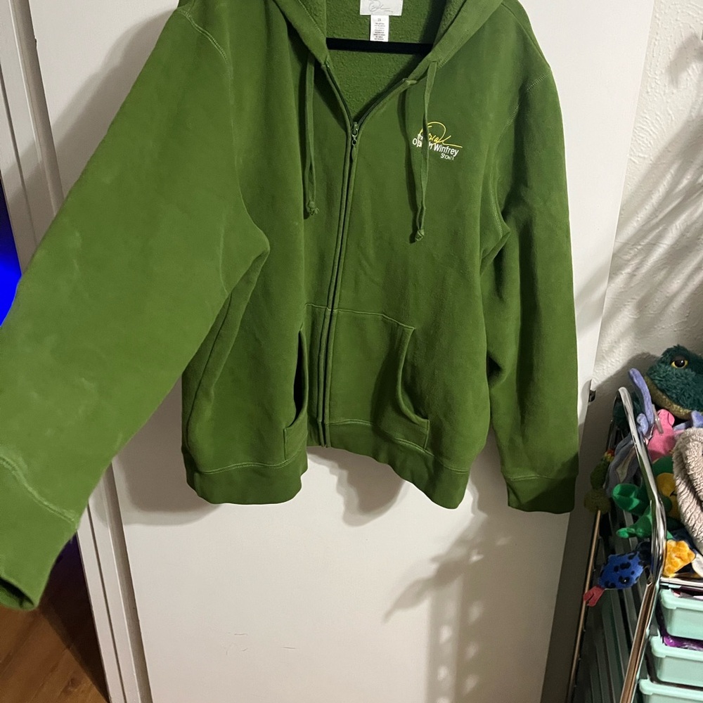 ❤️ 2X Oprah Winfrey Show Green women’s Hoodie sweatshirt - Picture 4 of 10